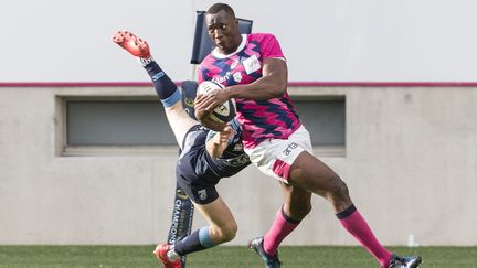 Sekou Macalou, auteur d'un doublé pour le Stade Français contre Cardiff (DENIS TRASFI / MAXPPP)