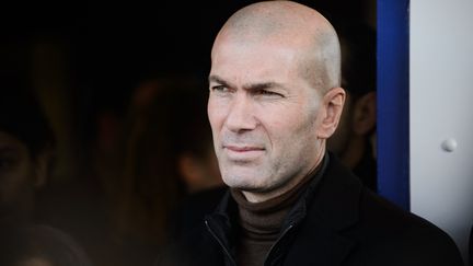 L'ex-footballeur français Zinédine Zidane, le 11 février 2022 à Marseille (Bouches-du-Rhône). (CLEMENT MAHOUDEAU / AFP)