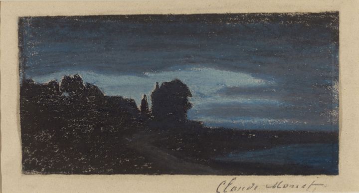 Claude Monet, "Yport la nuit". Ce pastel a été vendu pour 152.766 dollars chez Christie's à Hong Kong le 26 novembre 2017
 (Courtesy Christie&#039;s)