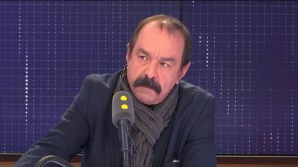 Philippe Martinez, secrétaire général de la CGT, invité de franceinfo le 19 mars 2019. (FRANCEINFO / RADIOFRANCE)