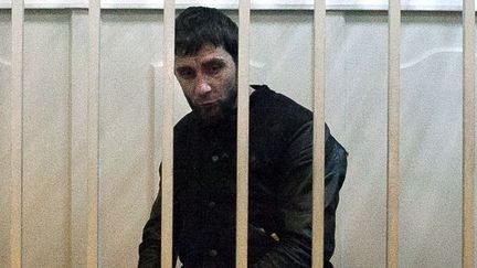 Zaour Dada&iuml;ev, un des hommes suspect&eacute;s d'avoir tu&eacute; l'opposant russe&nbsp;Boris Nemtsov, le 8 mars 2015 &agrave; Moscou (Russie). (PHILIPP KIREEV / AFP)