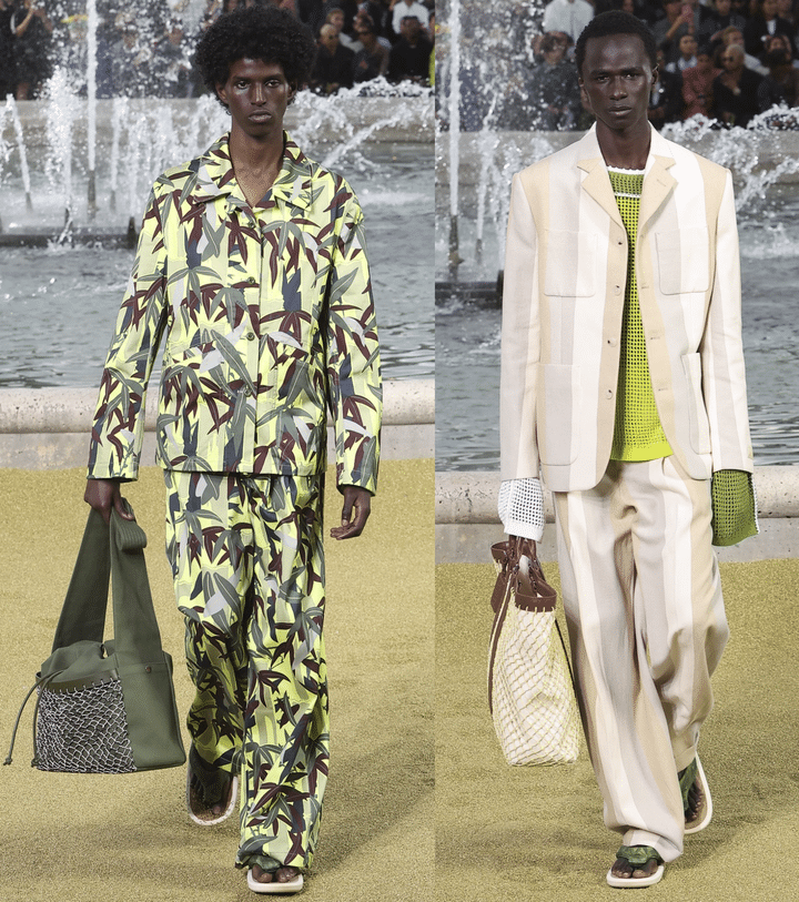 La collection prêt-à-porter homme printemps-été 2025 de la maison Kenzo dans le cadre de la Fashion Week de Paris, le 19 juin 2024. (KENZO)