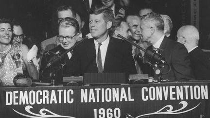 John F. Kennedy, lors de son discours à la Convention nationale des démocrates de juillet 1960. (FRANCIS MILLER / THE LIFE PICTURE COLLECTION)