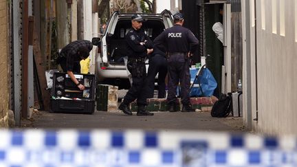 La police australienne près de Sydney, le 30 juillet 2017. (WILLIAM WEST / AFP)