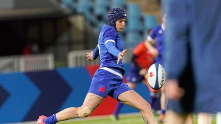 Caroline Boujard&nbsp;fait partie de la composition du XV de France pour affronter le pays de Galles.&nbsp; (SYLVAIN LEFEVRE / HANS LUCAS / AFP)