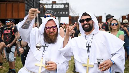 De dangereux prêcheurs de l'église de la débauche, au Hellfest 2023. (SEBASTIEN SALOM-GOMIS/SIPA / SIPA)