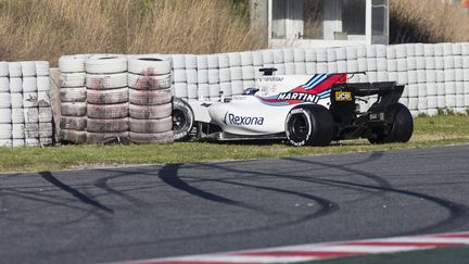 La Williams de Lance Stroll a subi des dégâts importants lors des essais à Barcelone (DPPI / DPPI MEDIA)