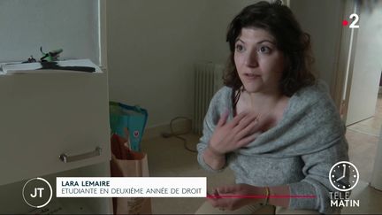 Lara Lemaire, étudiante en deuxième année de droit. (France 2)