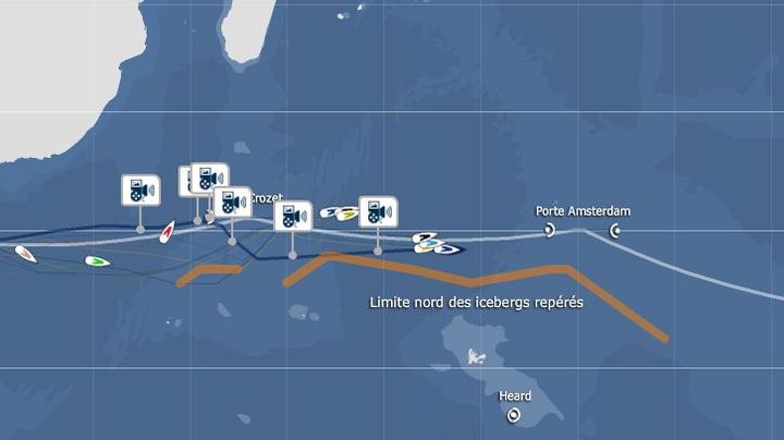 La position des bateaux sur le Vend&eacute;e Globe, lundi 10 d&eacute;cembre 2012 &agrave; 7 heures.&nbsp; (TRACKING2012.VENDEEGLOBE.ORG / FR)