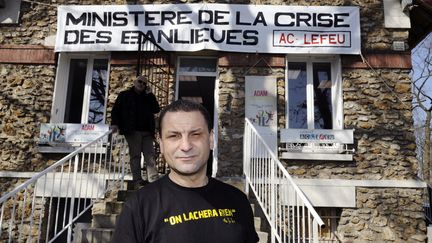 Le porte-parole de&nbsp;l'association AC le Feu,&nbsp;Mohammed Mechmache, le 12 mars 2012. (BERTRAND GUAY / AFP)