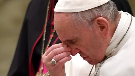 Le Pape François au Vatican, en janvier 2017. (ALBERTO PIZZOLI / AFP)