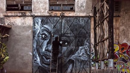 Graffiti de Bankslave (Kenya) (ROBIN LETELLIER / SIPA)