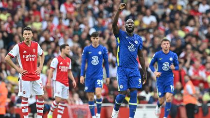 Romelu Lukaku a ouvert le score face à Arsenal, le 22 août. (JUSTIN TALLIS / AFP)