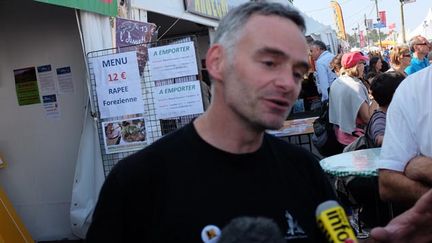 &nbsp; (Laurent Pinatel, de la Confédération paysanne, à la Fête de l'Humanité © Radio France/JM.Porcher)