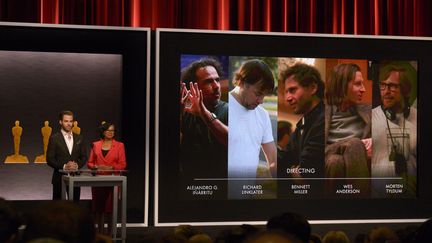 L'Acad&eacute;mie des Arts et science du cin&eacute;ma am&eacute;ricain&nbsp;annonce les r&eacute;alisateurs nomm&eacute;s pour l'Oscar du meilleur r&eacute;alisateur, le 15 janvier 2015 &agrave; Beverly Hills (Etats-Unis). (PHIL MCCARTEN / REUTERS)