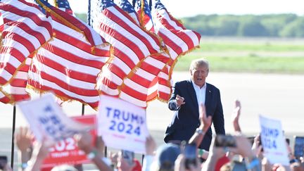 Donald Trump en campagne au Texas (Etats-Unis) en mars 2023 (IAN HALPERIN / MAXPPP)