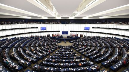 Une session du&nbsp;Parlement européen, le 12 septembre 2018 à Strasbourg.&nbsp; (FREDERICK FLORIN / AFP)