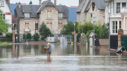 A Montargis, dans le Loiret, les inondations en juin 2016, ont submergé de de nombreux habitations et bâtiments publics (PHILIPPE CHEREL / MAXPPP)