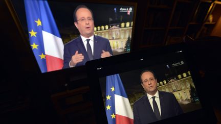 &nbsp; (François Hollande lors de ses voeux le 31 décembre 2013. © Maxppp)