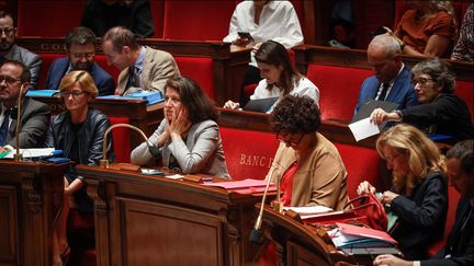 Agnès Buzyn, ministre des Solidarités et de la Santé lors de la présentation du projet de loi sur la bioéthique, mardi 24 septembre à l'Assemblée nationale. (LUC NOBOUT / MAXPPP)