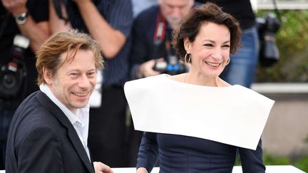 Mathieu Amalric et Jeanne Balibar à Cannes (18 mai 2017)
 (James Gourley / Shutterst / SIPA)