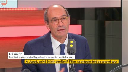 Éric Woerth, soutien de Nicolas Sarkozy lors des primaires de la droite et du centre. (CAPTURE ECRAN)