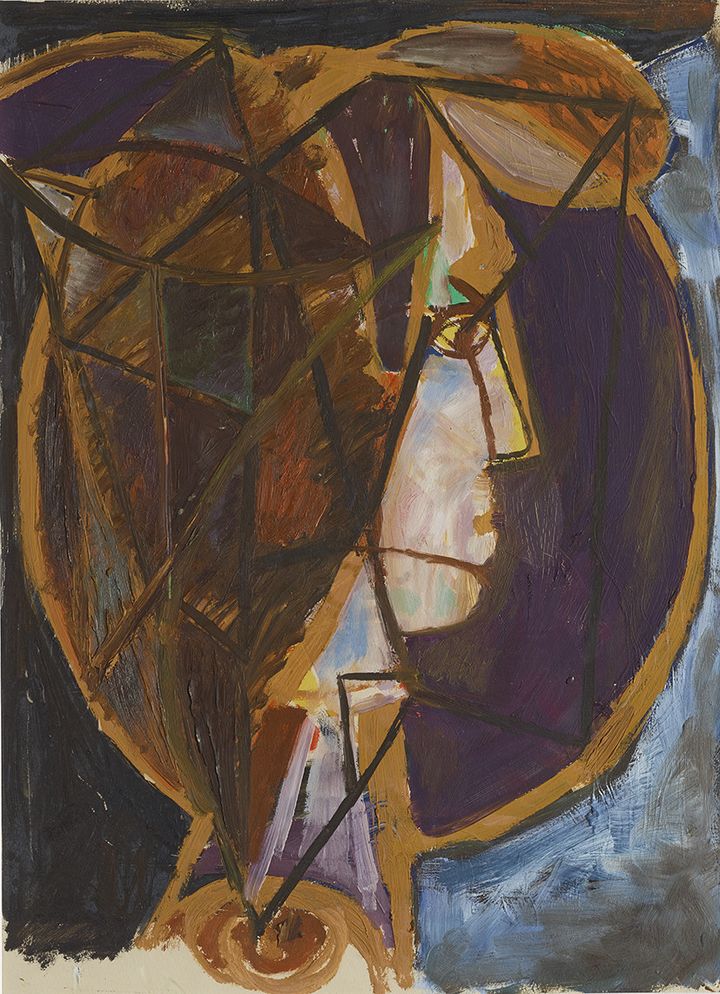 Tête, 1939 Huile sur papier, 48 * 35 cm Zurich, collection de l'artiste
 (Peter Schaechli)