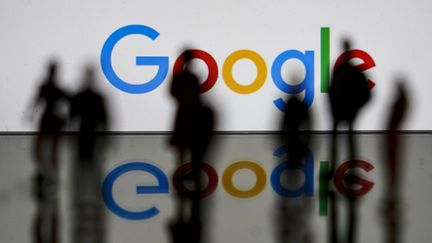 Le logo de Google, le 14 février 2020, à Bruxelles. (KENZO TRIBOUILLARD / AFP)