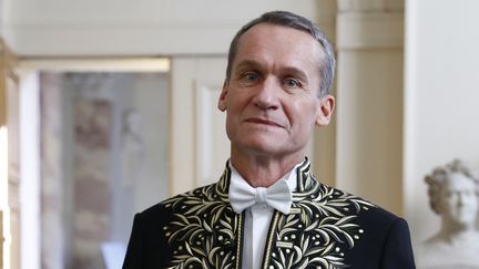 L'écrivain d'origine russe Andreï Makine lors de son introduction à l'Académie Française, le 15 décembre 2016.
 (Patrick Kovarik / AFP)