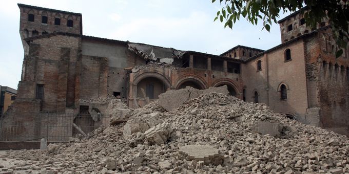 Le Castello delle Rocche, à Finale Emilia, touché par le séisme (20/05/2012)
 (AFP / Pierre Teyssot)