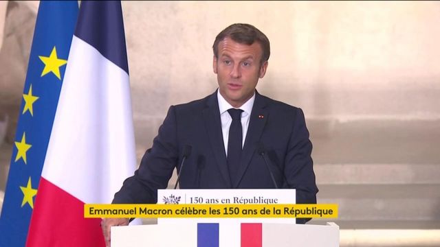 REPLAY. Discours d'Emmanuel Macron pour les 150 ans de la République