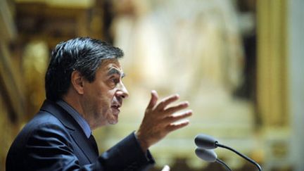 François Fillon devant le Sénat, le 25/11/10 (AFP / Bertrand Langlois)