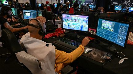 Des gamers participent au ZEvent à Montpellier, le 9 septembre 2022.&nbsp; (PASCAL GUYOT / AFP)