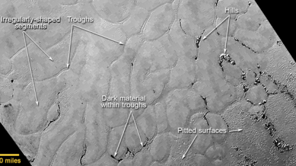 &nbsp; (La plaine glacée de Pluton dévoilée par la Nasa ce vendredi © Nasa)