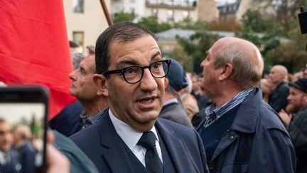 Le polémiste d'extrême droite Jean Messiha, à Paris, le 20 octobre 2022. (RICCARDO MILANI / HANS LUCAS / AFP)