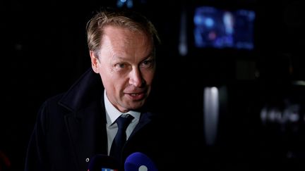 L'entrepreneur Denis Payre, candidat au congrès Les Républicains en vue de l'élection présidentielle de 2022, à Paris (France) le 19 octobre 2021 (LUDOVIC MARIN / AFP)