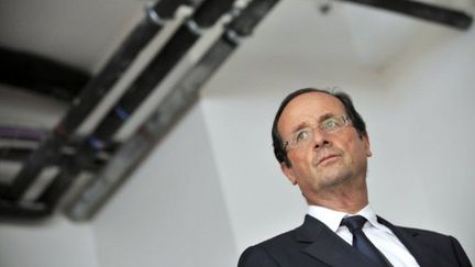 François Hollande à l'inauguration de la nouvelle unité d'urgence de l'hôpital de Tulle (REMY GABALDA / AFP)