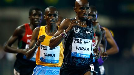 Mo Farah s'impose sur le 10 000 m à Eugene. (JONATHAN FERREY / GETTY IMAGES NORTH AMERICA)