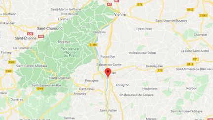 La commune de&nbsp;Saint-Rambert d'Albon dans la Drôme.&nbsp; (GOOGLE MAPS / FRANCETV INFO)