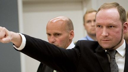 Anders Behring Breivik lors de son procès le 24 août 2012
 (Odd Andersen/ AFP)