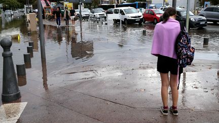 Des inondations dans Marseille après de fortes pluies, le 4 septembre 2024. (NICOLAS VALLAURI / MAXPPP / LA PROVENCE)