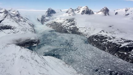 Des glaciers du Groenland pris en photo par la Nasa le 3 mai 2012. (NASA / AFP)