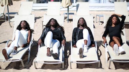 Karidja Toure, Marietou Toure, Assa Sylla et Lindsay Karamoh sont à Cannes pour présenter le film de Céline Sciamma qui a ouvert la Quinzaine des Réalisateurs
