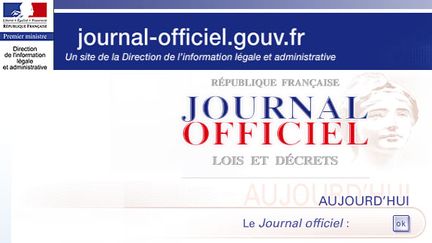 Journal Officiel (capture écran) (DR)