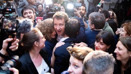 Yannikc Jadot, lors de la découverte des résultats, dimanche 26 mai. (CHRISTOPHE MORIN / MAXPPP)