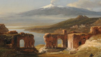 Une des oeuvres exposées à Evreux  : "Vue des ruines du théâtre de Taormine", une huile sur toile signée Achille-Etna Michallon
 (J.P. Godais, musée d&#039;Art, Histoire et Archéologie Evreux)