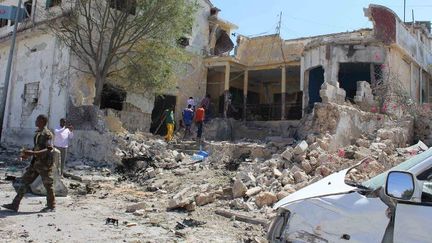 A Mogadiscio (Somalie), le 2 janvier 2017, sur le site d'un attentat attribué aux Shebabs (AFP - FAISAL ISSE - NURPHOTO)