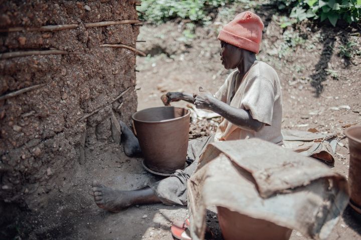 The Pygmy population is totally marginalized on the island.  It survives thanks to fishing and pottery making.  (LUKE DENNISON/AFP)