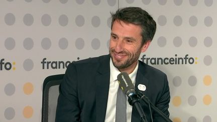 Tony Estanguet, président du comité d'organisation des Jeux olympiques de Paris 2024, invité de franceinfo, mardi 14 mars 2023. (franceinfo)