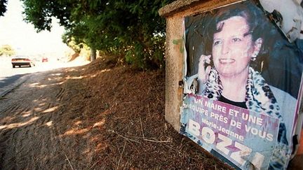 Marie-Jeanne Bozzi sur une ancienne affiche électorale. (AFP - Olivier Laban-Mattei)